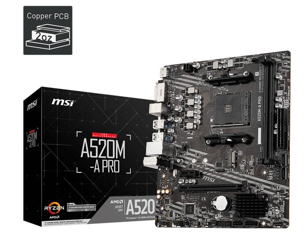 Placa Madre MSI AMD® A520 PRO