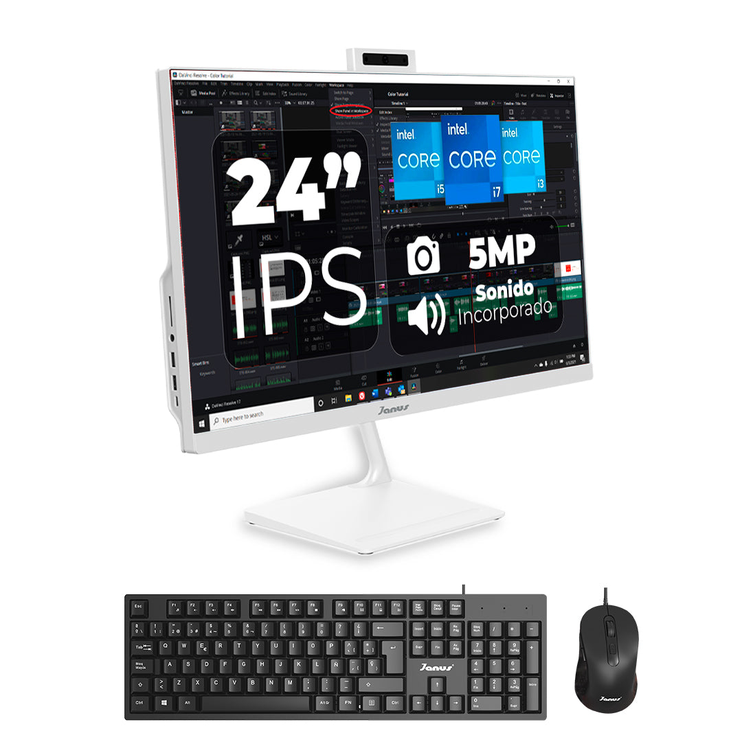 All In One 24 Pulgadas Janus Intel Core I7 14700 Memoria Ram 16Gb So-Dimm Ssd 1Tb M.2   Board H610I