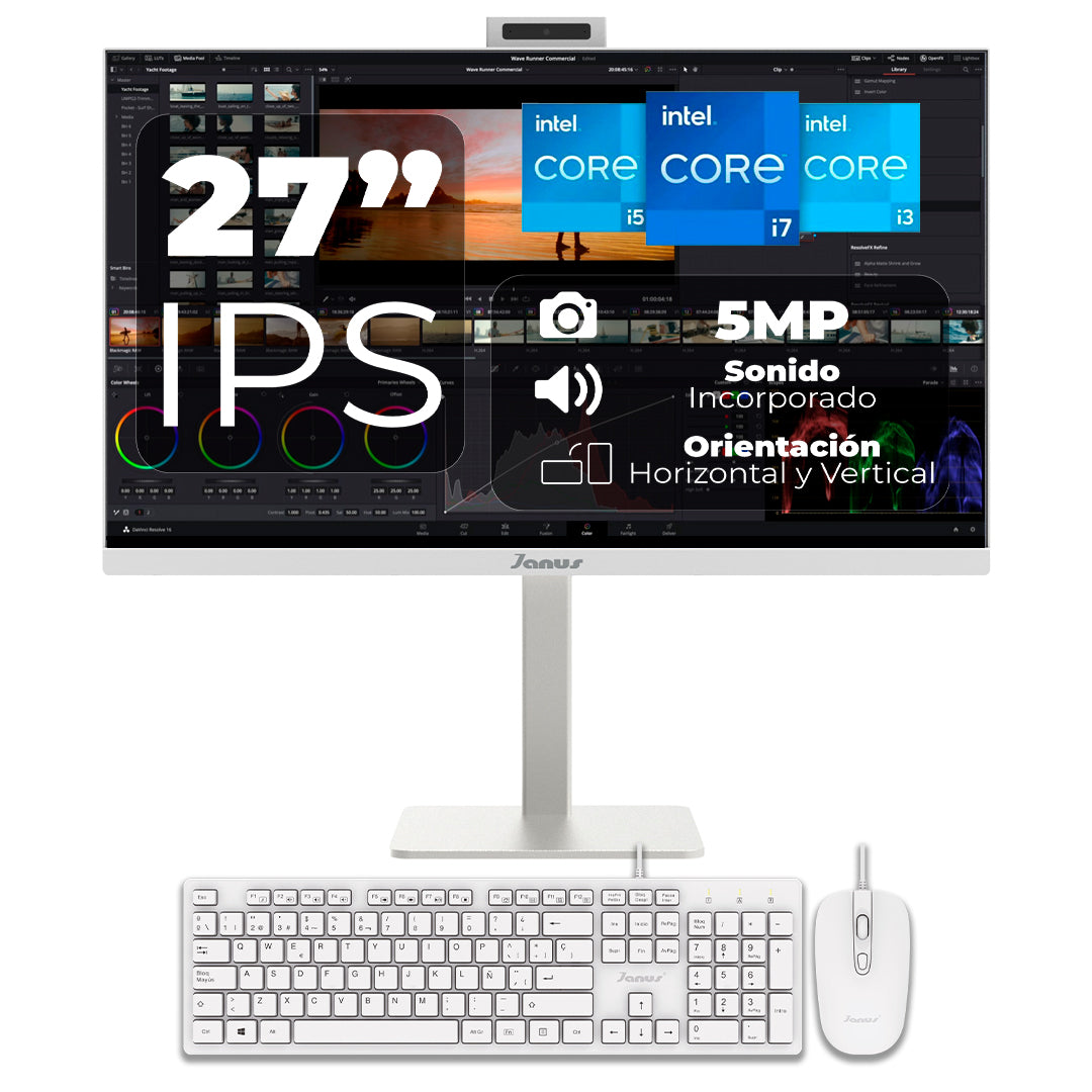 All In One Janus 27" Intel Core I7 12700 Memoria Ram 16Gb so-dimm Ssd 512Gb M.2  Board H610I