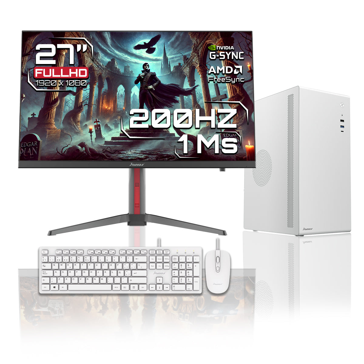 Computador De Escritorio Janus Intel Pentium G6405 Memoria Ram 8Gb Ssd 512Gb Sata   Board Cml-Hdv/M.2 Tpm R2.0    Fuente Janus 300W