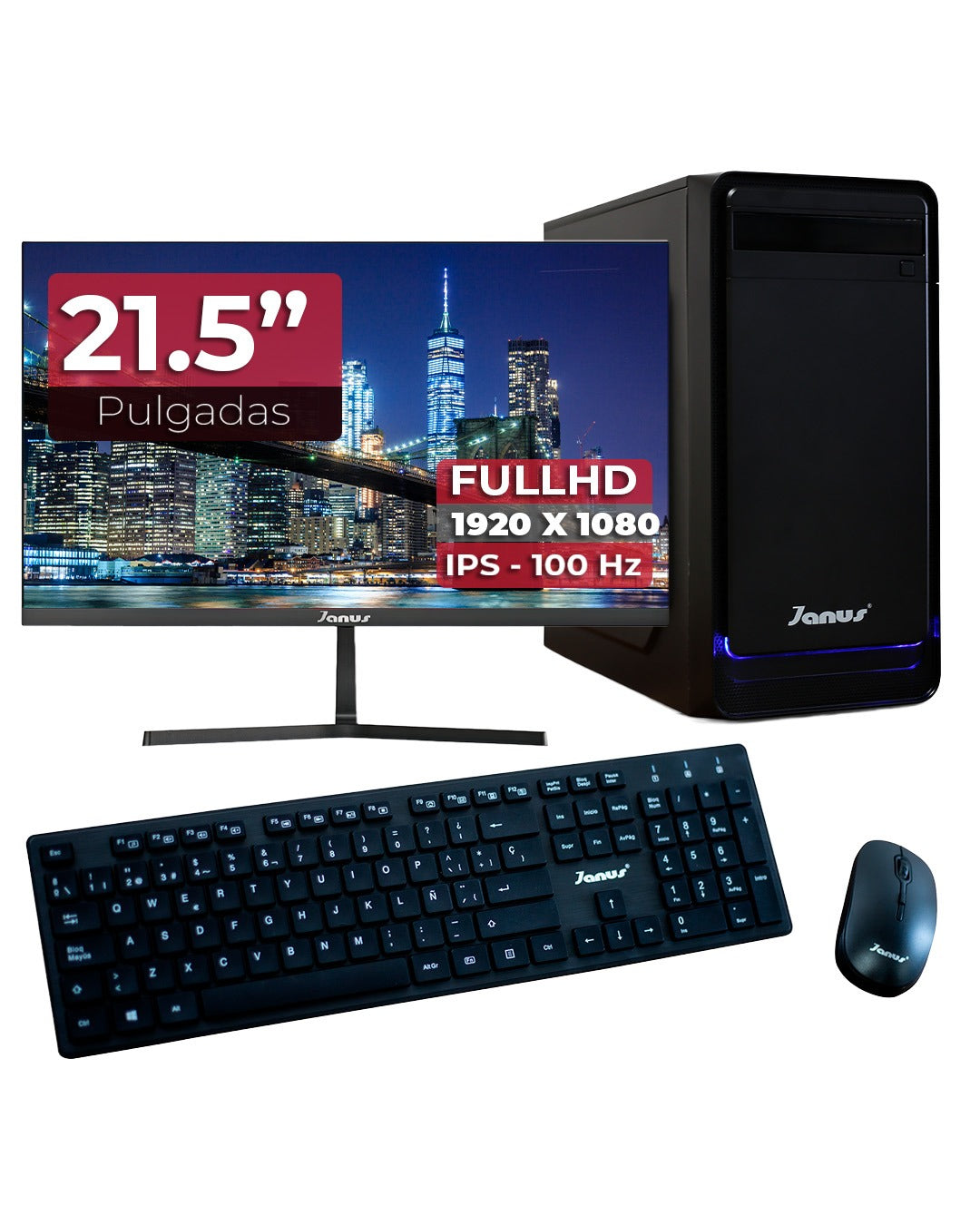 CPU CORE-512GB M,2 PCIE-1TB M,2 PCIE-8GB-256GB-BK6503-8GB RGB-REP VAR/8GB SODIM-16GB + RGB-COMBO TECLADO + M. IPS 21.45" J22100SIPSFHD