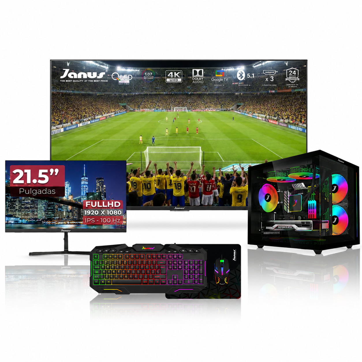 Combo Mundialista Computador Gamer Janus AMD RYZEN 5 5600GT MEMORIA RAM 16GB SSD 512GB M.2   Board A520M    FUENTE Janus 400W