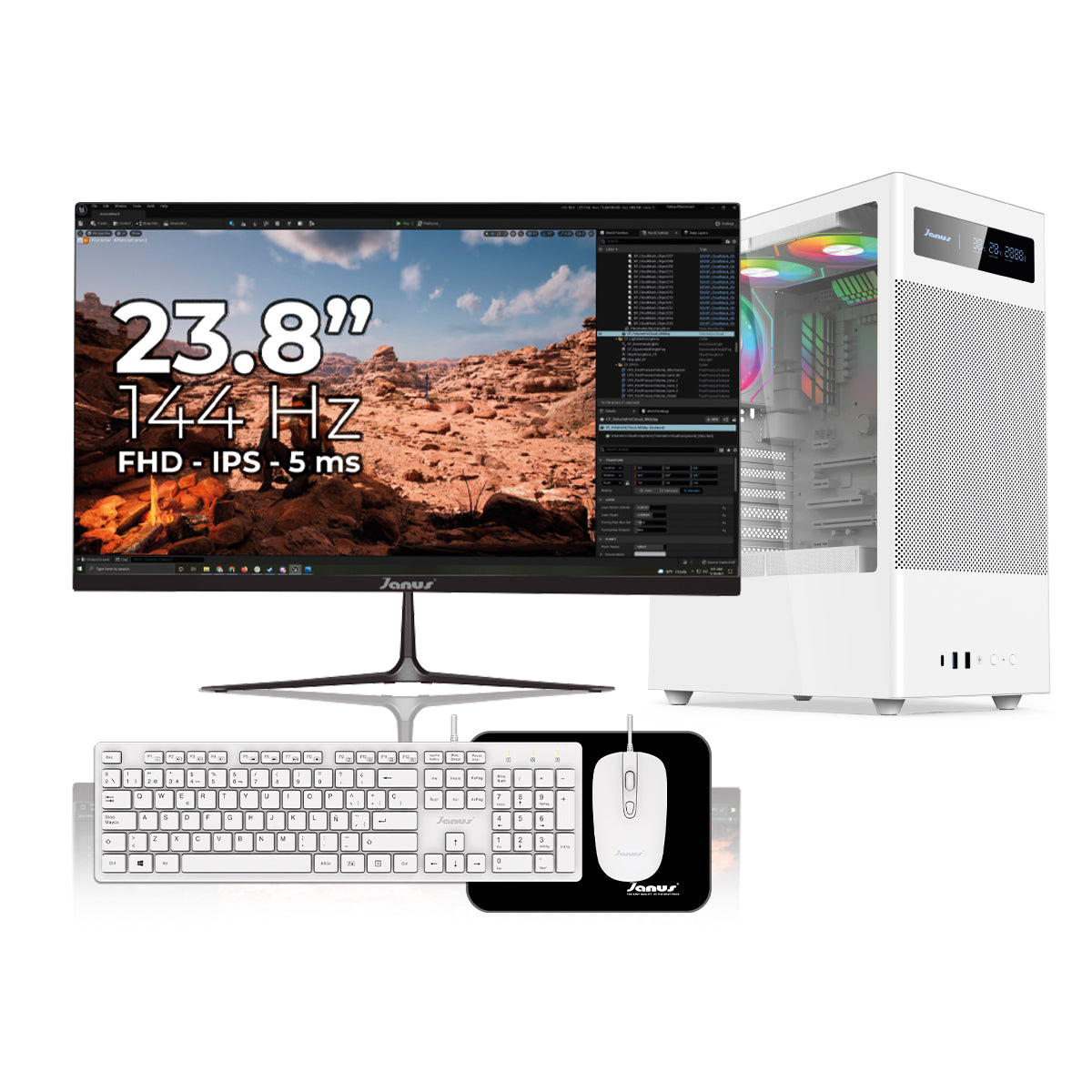 Computador de Escritorio Janus INTEL CORE I7 14700 Memoria RAM 16GB SSD 512GB M.2   Board H610M-A PRO    Fuente Janus 650W 80 PLUS BRONZE