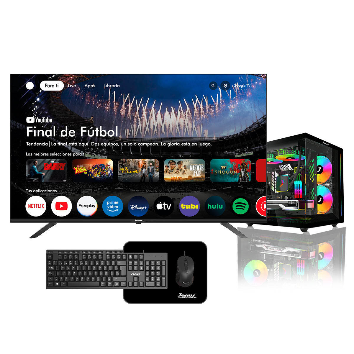 Computador Gamer Janus Amd Ryzen 5 4655G Memoria Ram 16Gb Ssd 512Gb M.2   Board A520M-A Pro    Fuente Janus 400W