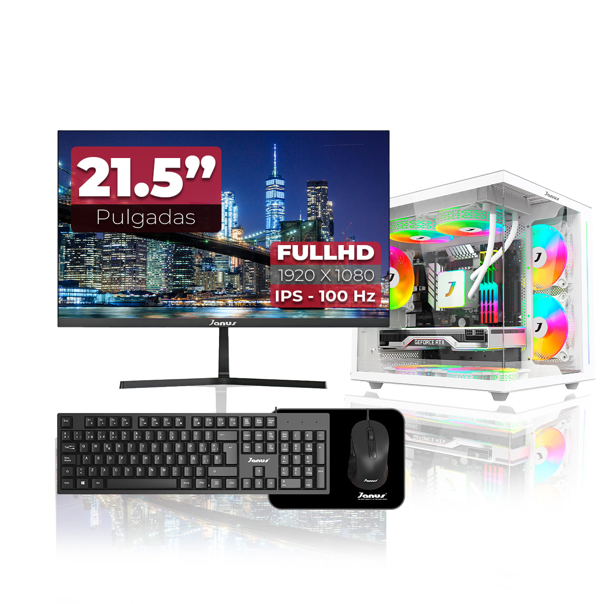 Computador Gamer Janus Amd Ryzen 5 5600Gt Memoria Ram 16Gb Rgb Ssd 512Gb M.2   Board A520M    Fuente Janus 350W