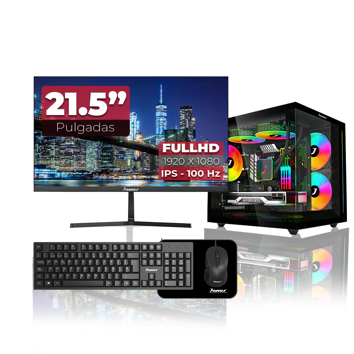Computador Gamer Janus Amd Ryzen 5 5600Gt Memoria Ram 16Gb Rgb Ssd 512Gb M.2   Board A520M    Fuente Janus 400W