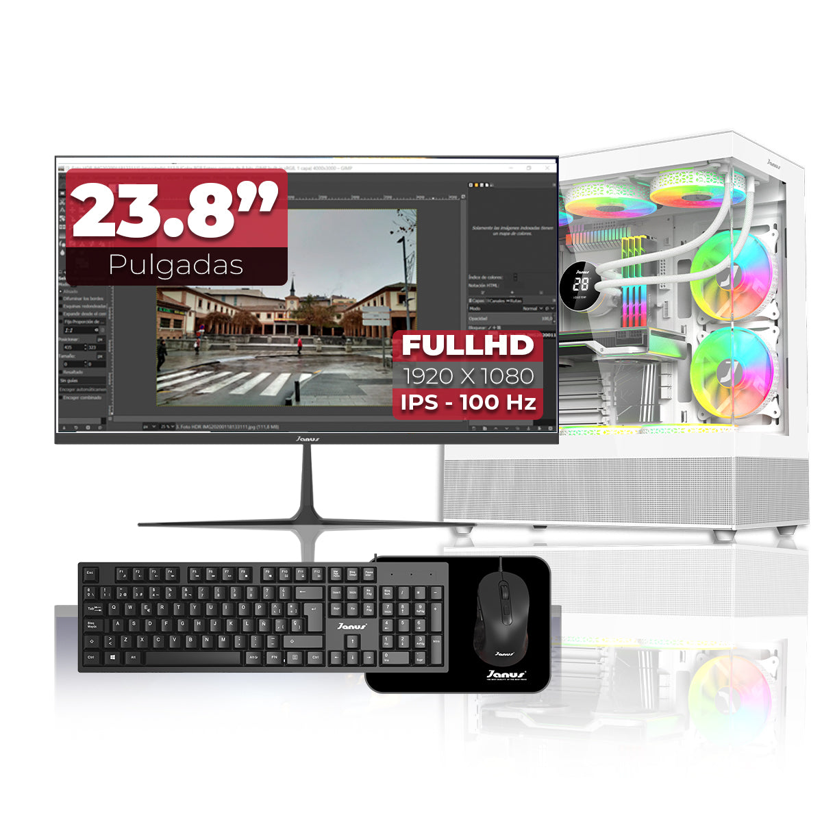 Computador Gamer Janus INTEL CORE I5 12400 MEMORIA RAM 16GB SSD 512GB M.2   Board H610M    FUENTE Janus 400W