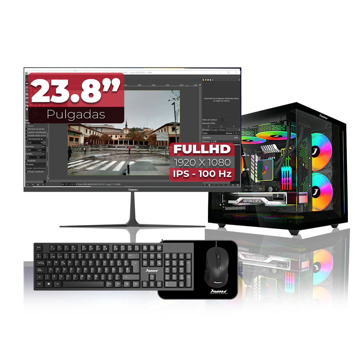 Computador Gamer Janus Amd Ryzen 5 5600Gt Memoria Ram 16Gb Rgb Ssd 512Gb M.2   Board A520M    Fuente Janus 400W