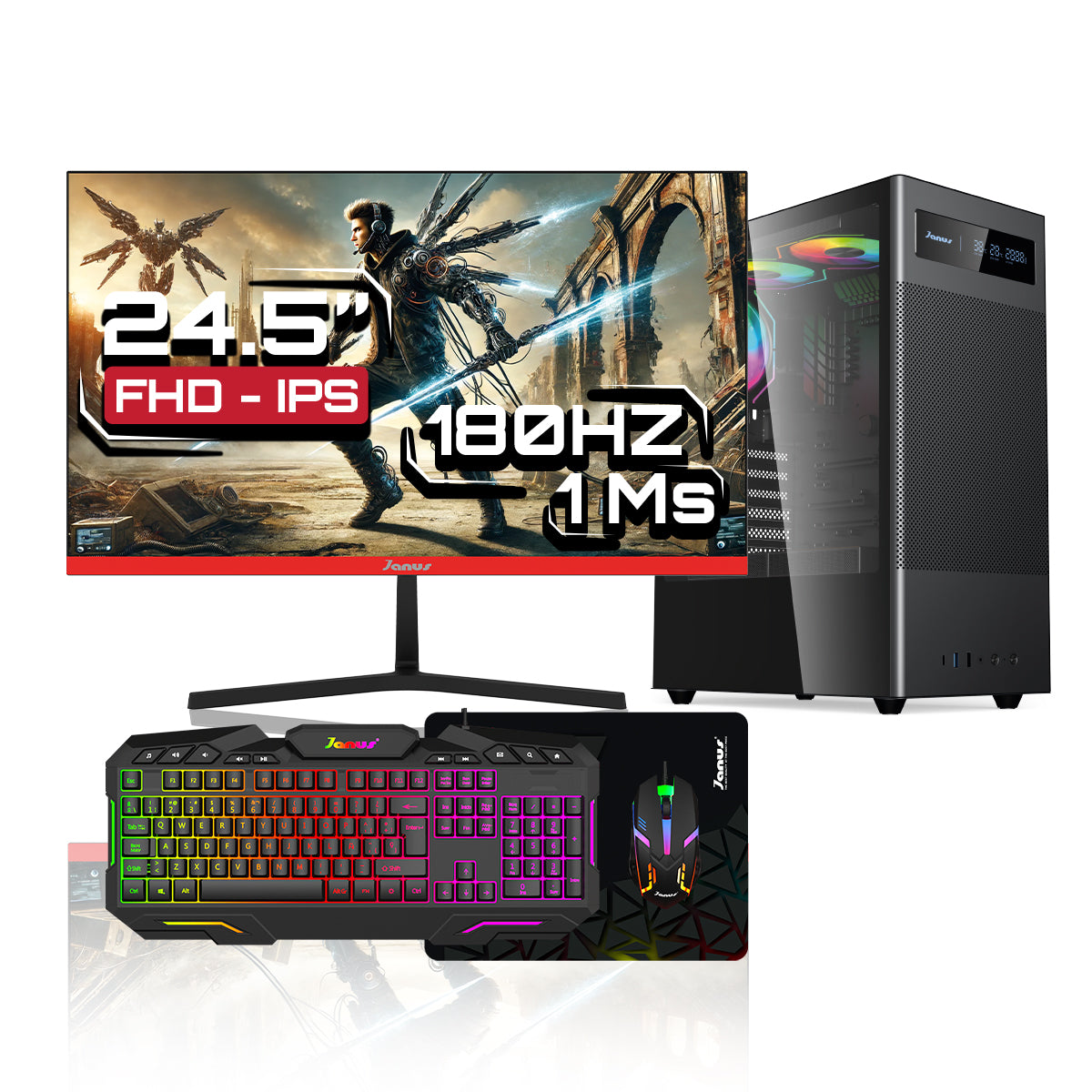 Computador de Escritorio Janus AMD RYZEN 7 8700G Memoria RAM 16GB RGB DDR5 SSD 512GB M.2   Board B650M-HDV   Disipador ARGB Fuente Janus 850W + 80 BRONZE