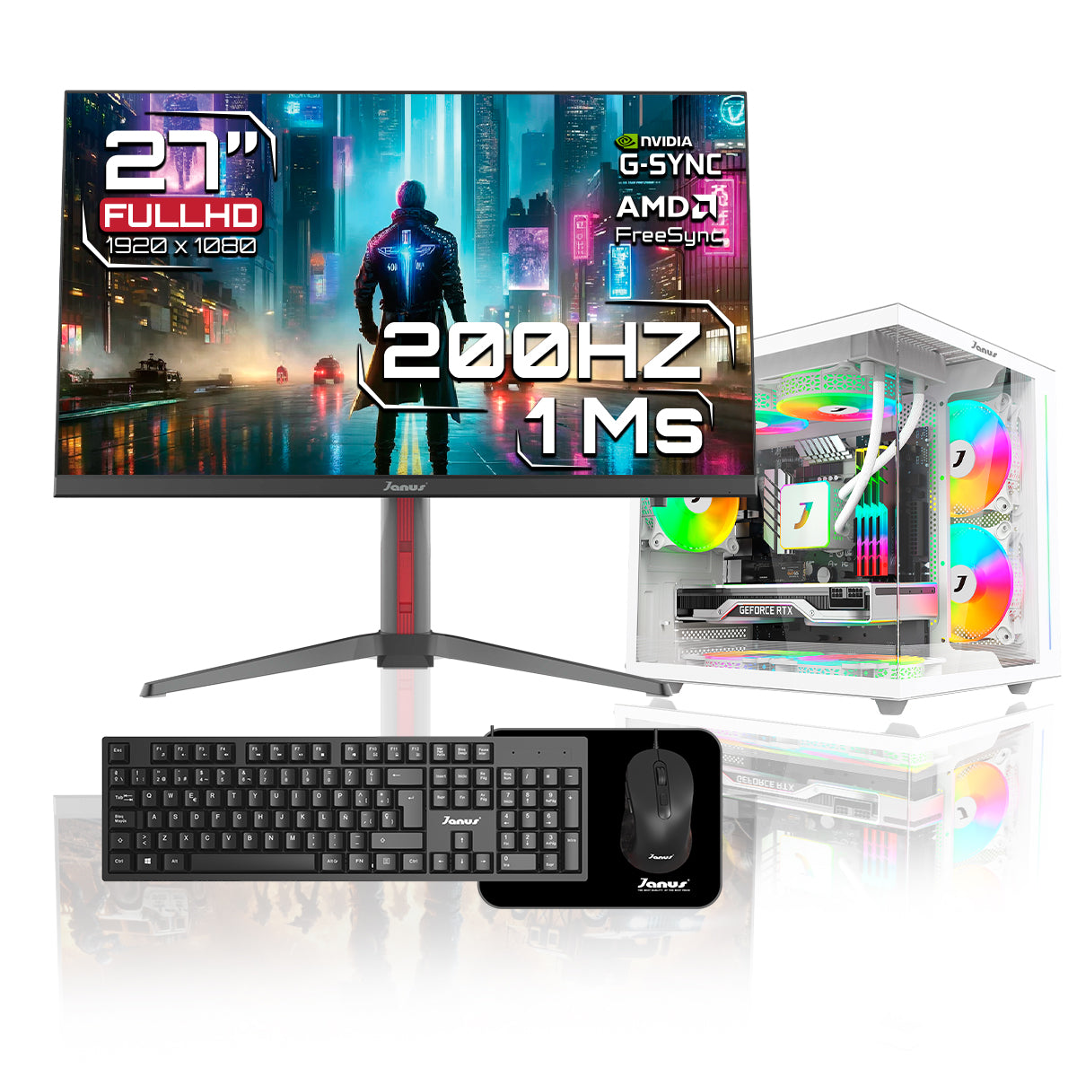 Computador Gamer Janus Amd Ryzen 5 5600Gt Memoria Ram 16Gb Rgb Ssd 512Gb M.2   Board A520M    Fuente Janus 350W