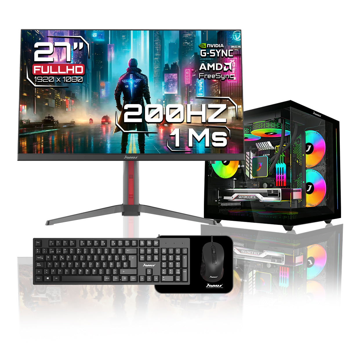 Computador Gamer Janus Amd Ryzen 5 5600Gt Memoria Ram 16Gb Rgb Ssd 512Gb M.2   Board A520M    Fuente Janus 400W