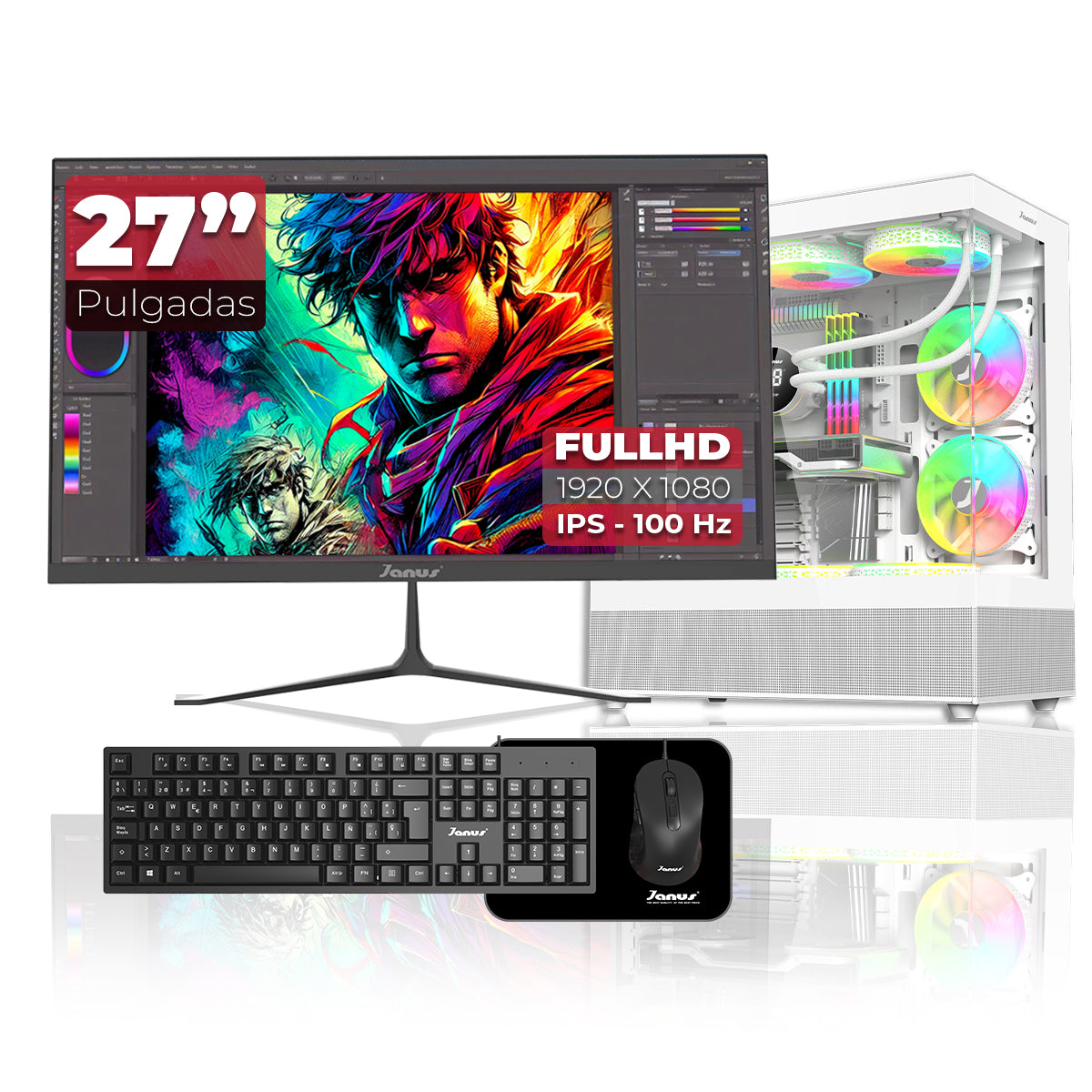 Computador Gamer Janus INTEL CORE I5 12400 MEMORIA RAM 16GB SSD 512GB M.2   Board H610M    FUENTE Janus 400W