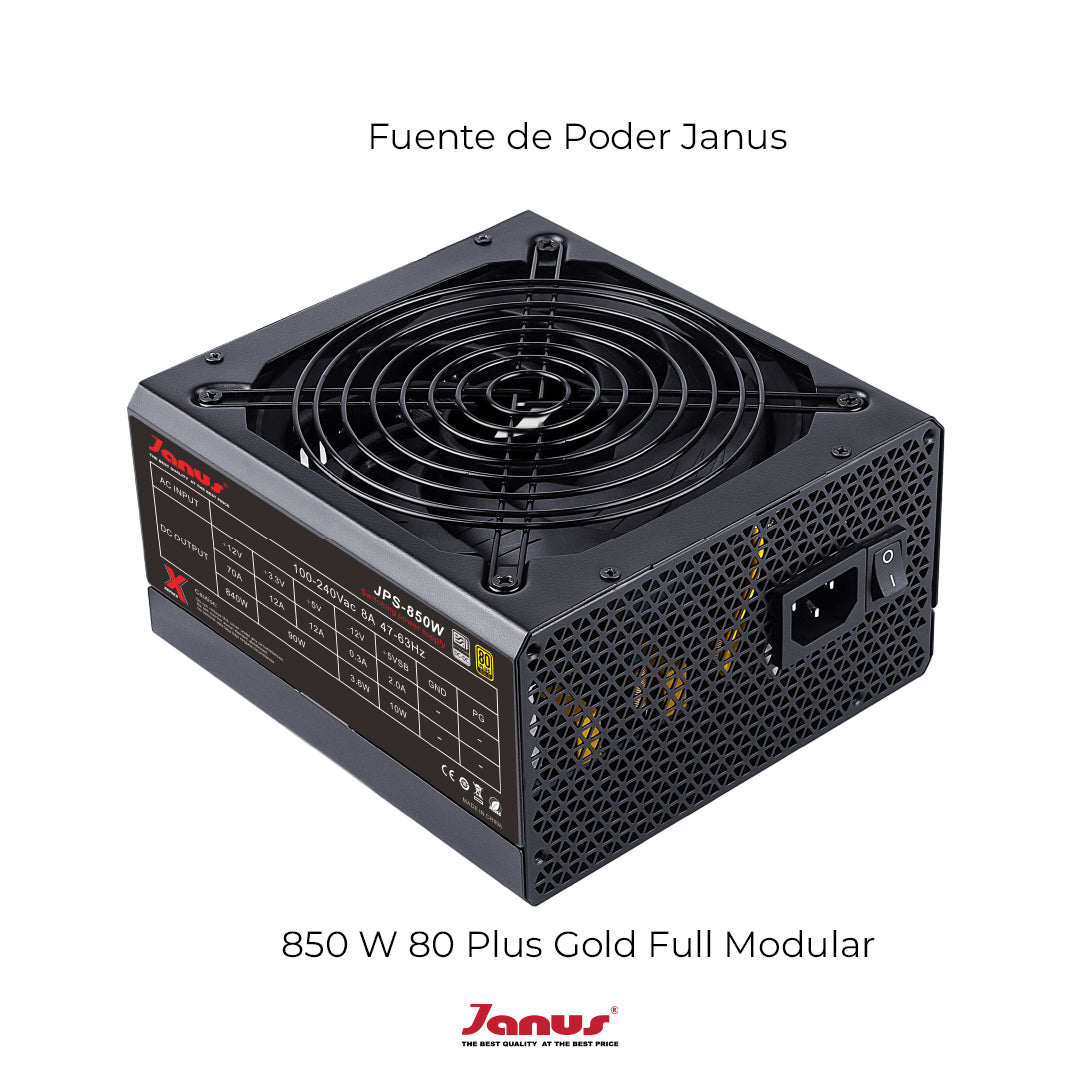Fuente de Poder Janus 850W 80 Plus Gold Full Modular