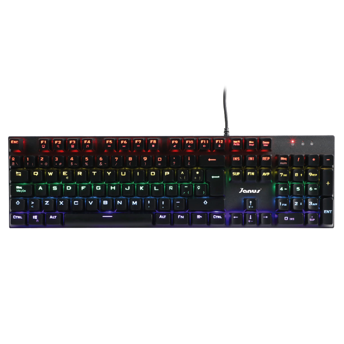 COMBO TECLADO+MOUSE GAMER JANUS ALÀMBRICO MECÁNICO RETRO ILUMINADO MK-48