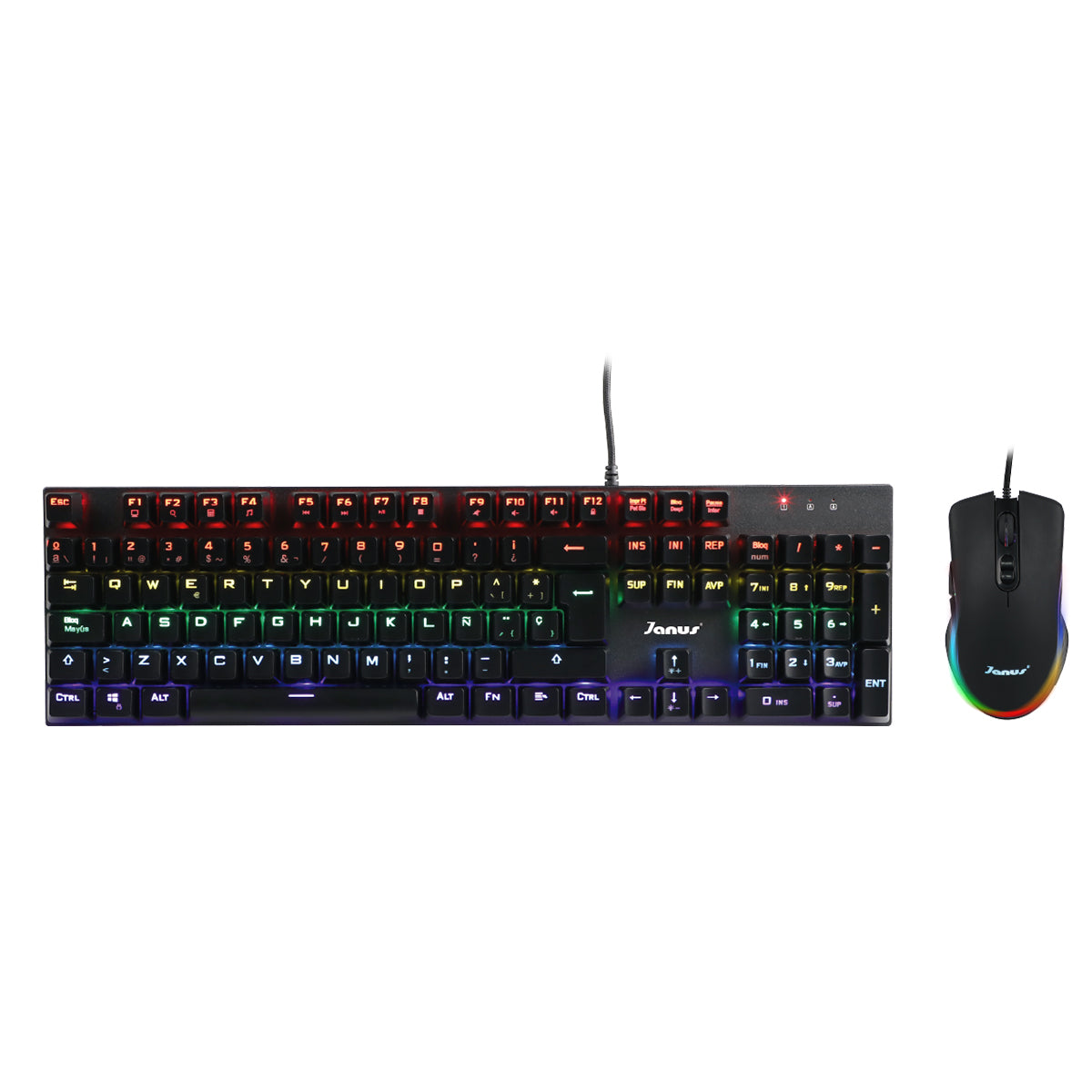 COMBO TECLADO+MOUSE GAMER JANUS ALÀMBRICO MECÁNICO RETRO ILUMINADO MK-48