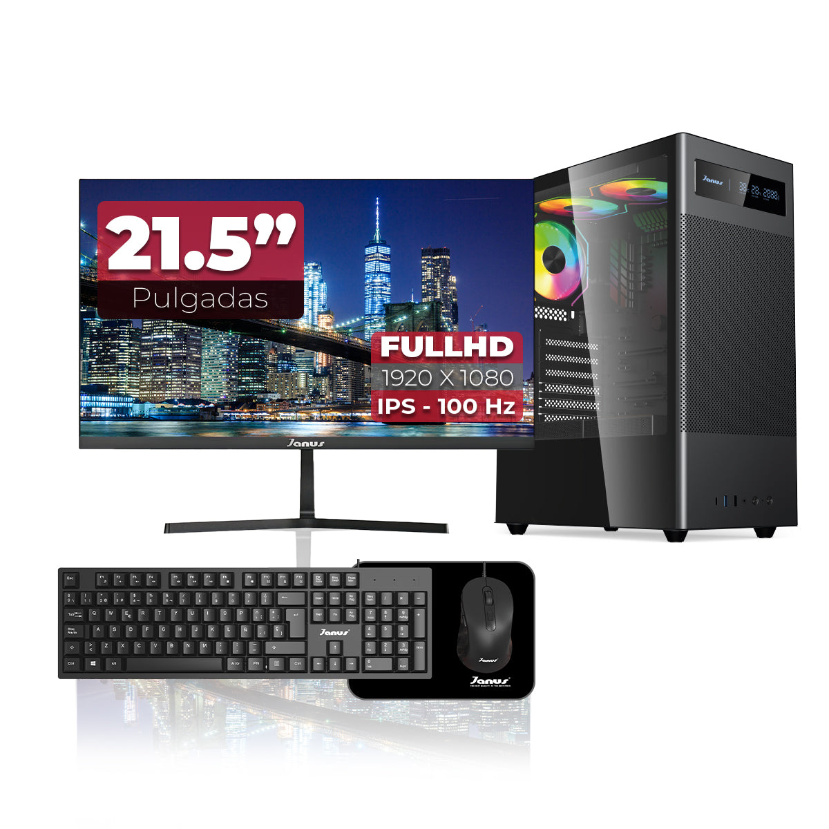 Computador de Escritorio Janus INTEL CORE I7 14700 Memoria RAM 16GB SSD 512GB M.2   Board H610M-A PRO    Fuente Janus 650W 80 PLUS BRONZE