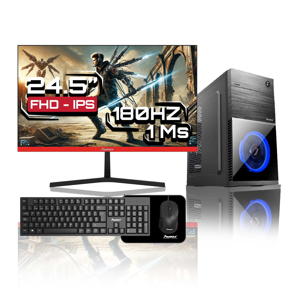 Computador de Escritorio Janus INTEL CORE I3 10100 Memoria RAM 16GB SSD 512GB SATA   Board H470M-HVS    Fuente Janus 400W