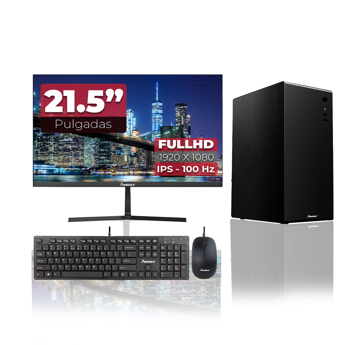 Computador de Escritorio Janus INTEL CORE I5 12400 Memoria RAM 16GB SSD 512GB M.2   Board H610M    Fuente Janus 400W