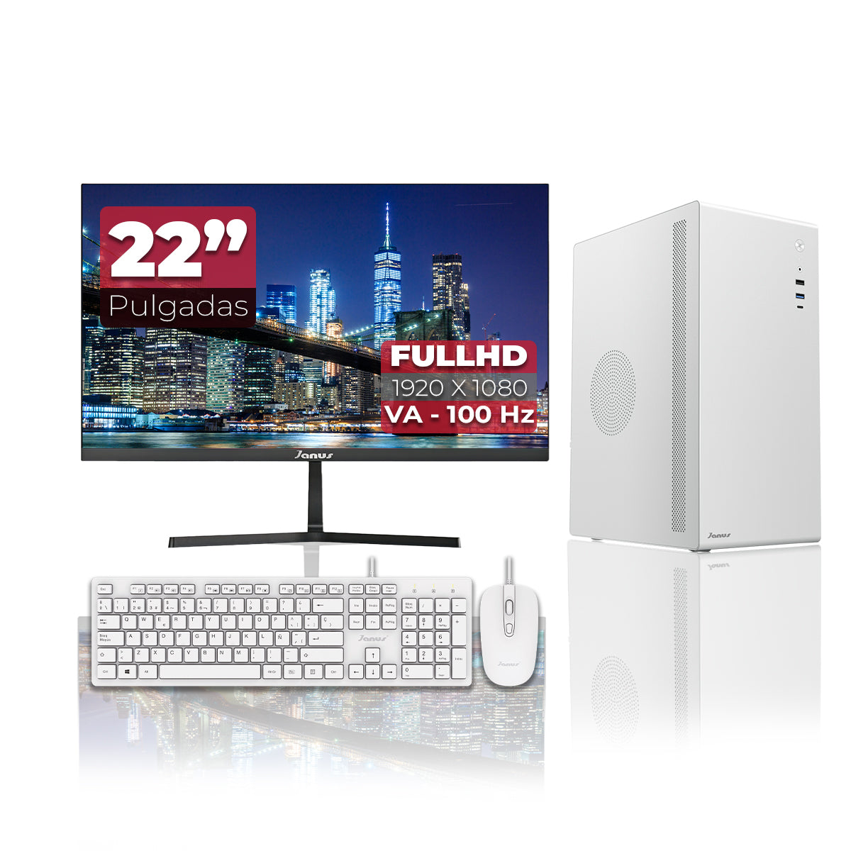 Computador De Escritorio Janus Intel Pentium G6400 Memoria Ram 8Gb Ssd 512Gb M.2   Board Cml-Hdv/M.2 Tpm R2.0    Fuente Janus 300W