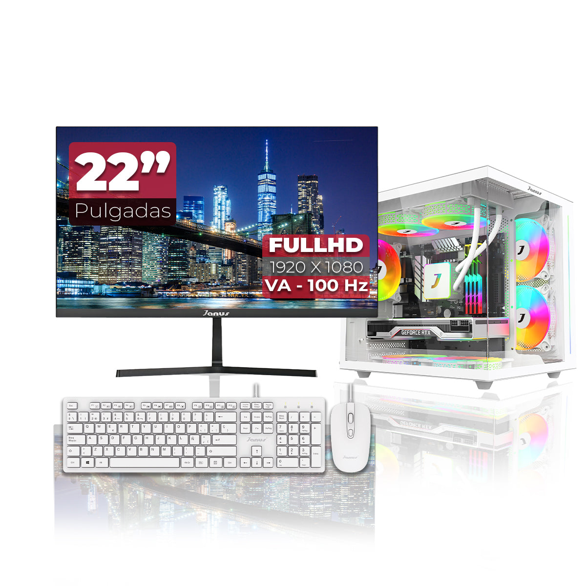 Computador Gamer Janus Amd Ryzen 5 8500G Memoria Ram 16Gb Ddr5 Ssd 1Tb M.2   Board A620M-Hdv-M2    Fuente Janus 650W 80 Plus Bronze
