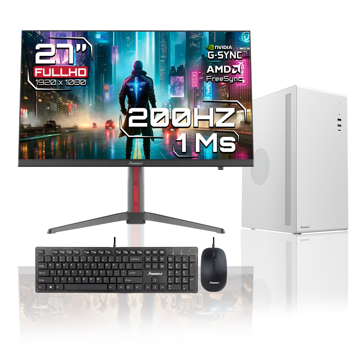 Computador De Escritorio Janus Intel Pentium G6405 Memoria Ram 8Gb Ssd 512Gb M.2   Board Cml-Hdv/M.2 Tpm R2.0    Fuente Janus 300W