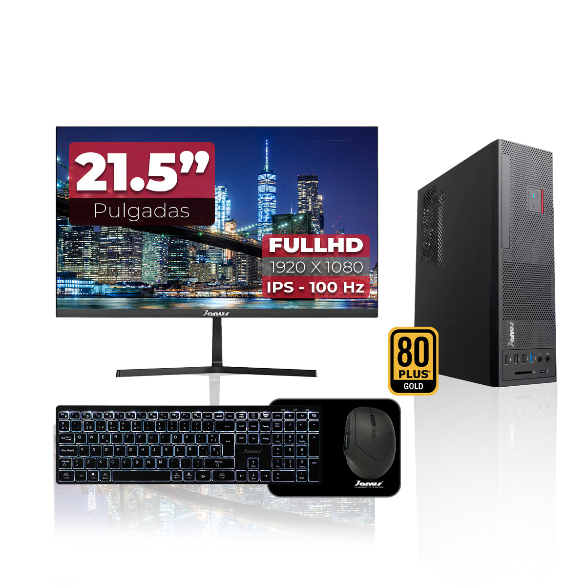 Workstation Janus INTEL CORE I7 14700 MEMORIA RAM 32GB SSD 1TB M.2   Board H610M    FUENTE Janus 300W 80 + GOLD
