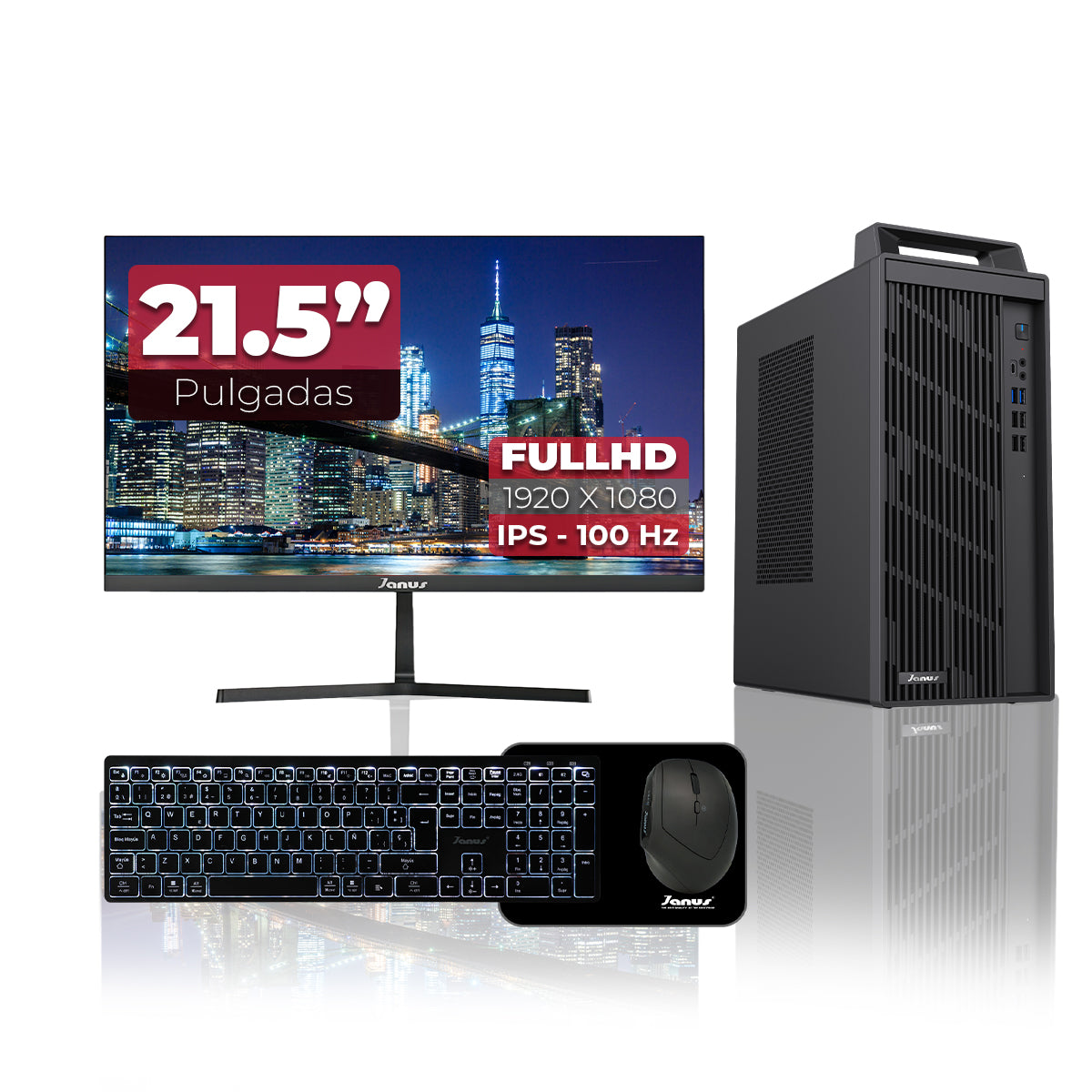 Computador de Escritorio Janus INTEL CORE I5 ULTRA 225 Memoria RAM 16GB DDR5 SSD 1TB M.2   Board H810-X    Fuente Janus 350W