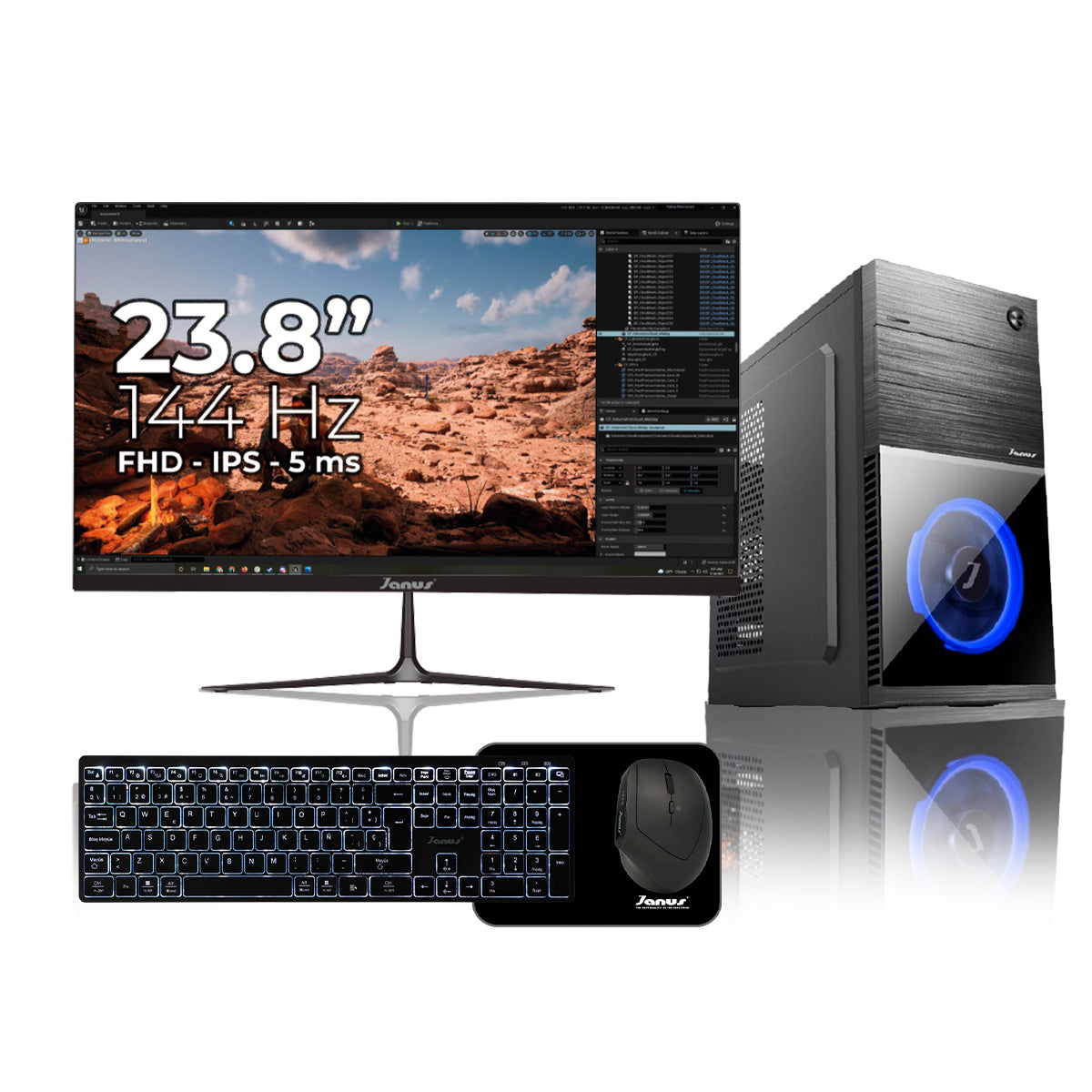 Computador de Escritorio Janus INTEL CORE I3 14100 Memoria RAM 16GB SSD 512GB M.2   Board H610M    Fuente Janus 400W