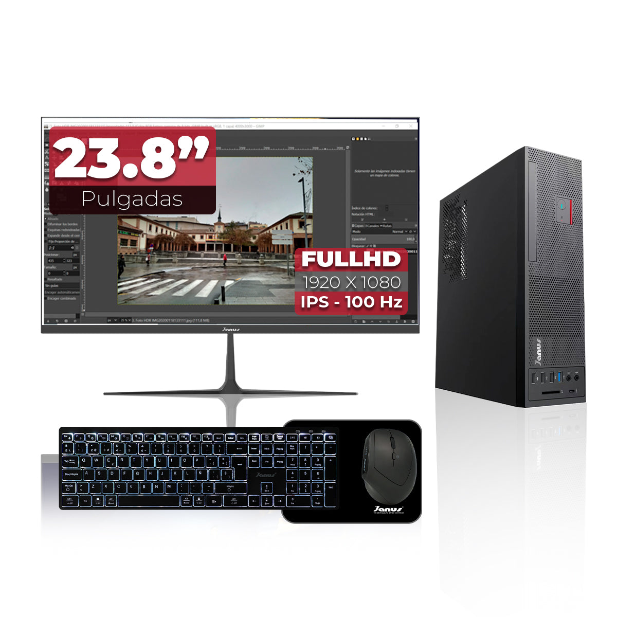 Workstation Janus INTEL CORE I5 12400 MEMORIA RAM 16GB SSD 512GB M.2   Board H610M    FUENTE Janus 200W