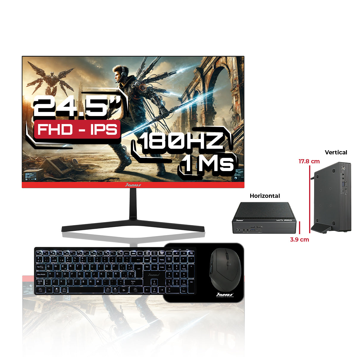 Computador de Escritorio Janus INTEL CORE I5 12400 Memoria RAM 16GB DDR5 SO-DIMM SSD 1TB M.2   Board H610M    Fuente Janus 19V 7.9A