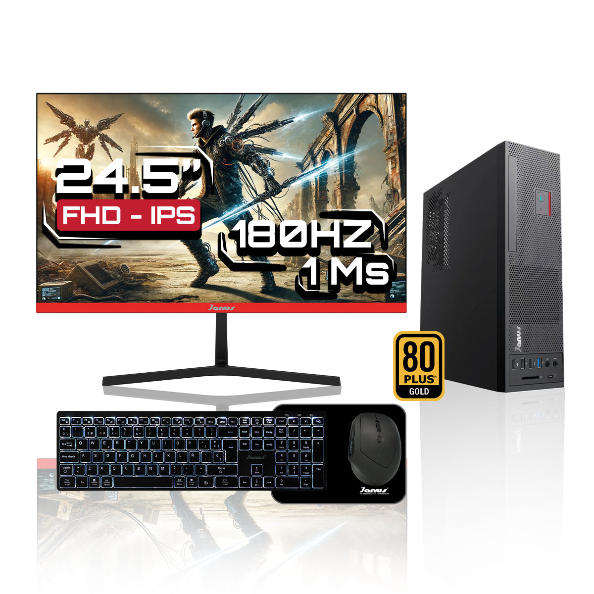 Workstation Janus INTEL CORE I3 10105 MEMORIA RAM 16GB SSD 512GB SATA   Board H410M-HDV    FUENTE Janus 300W 80 + GOLD