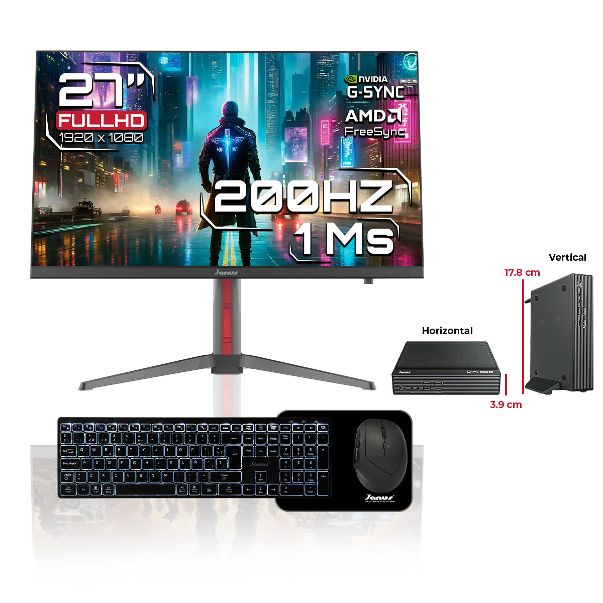 Computador de Escritorio Janus INTEL PENTIUM G6400 Memoria RAM 8GB DDR5 SO-DIMM SSD 512GB M.2   Board H610M    Fuente Janus 19V 7.9A
