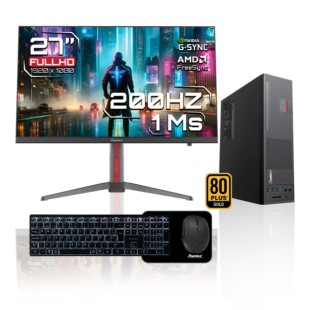 Workstation Janus INTEL CORE I7 14700 MEMORIA RAM 32GB SSD 1TB M.2   Board H610M    FUENTE Janus 300W 80 + GOLD