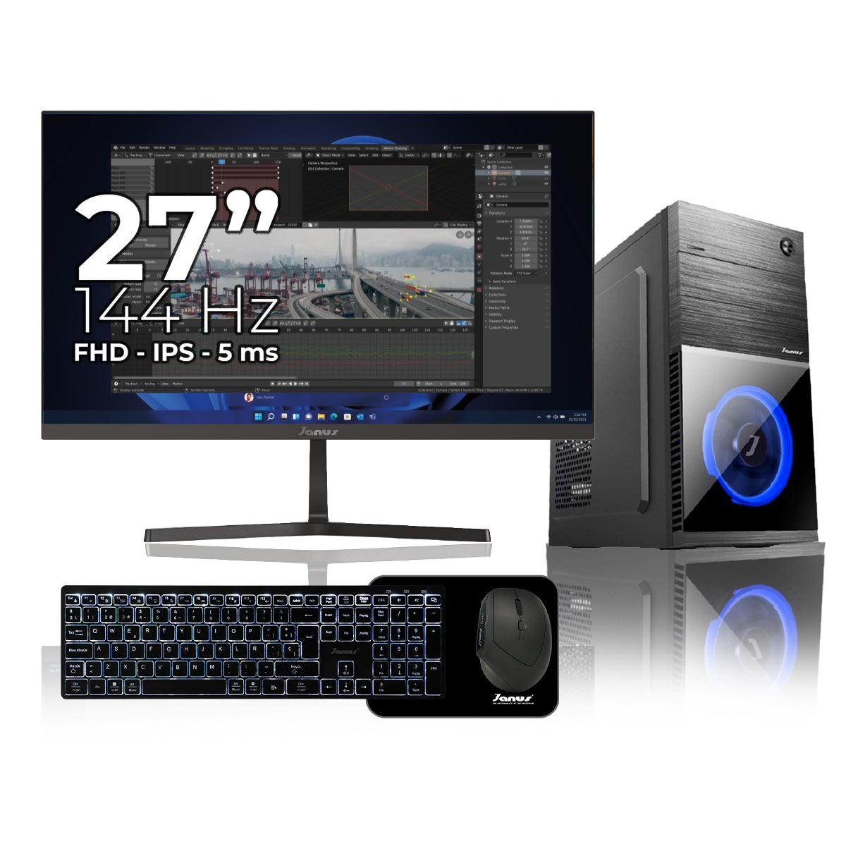 Computador de Escritorio Janus INTEL CORE I3 14100 Memoria RAM 16GB SSD 512GB M.2   Board H610M    Fuente Janus 400W