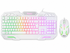 COMBO TECLADO MEMBRANA + MOUSE JANUS  GAMER XTREME PRIME BLANCO ILUMINADO EN COLORES
