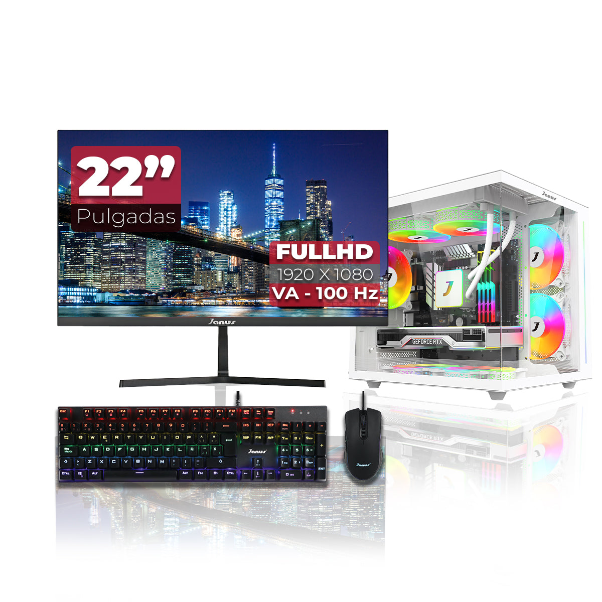 Computador Gamer Janus Amd Ryzen 5 5600Gt Memoria Ram 16Gb Rgb Ssd 512Gb M.2   Board A520M    Fuente Janus 400W