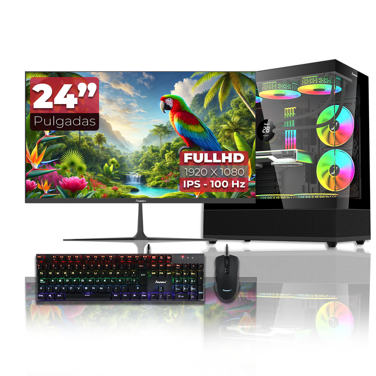 Computador Gamer Janus AMD RYZEN 7 9700X MEMORIA RAM 32GB DDR5 SSD 512GB M.2   Board B650 GAMING PLUS WIFI    FUENTE Janus 400W