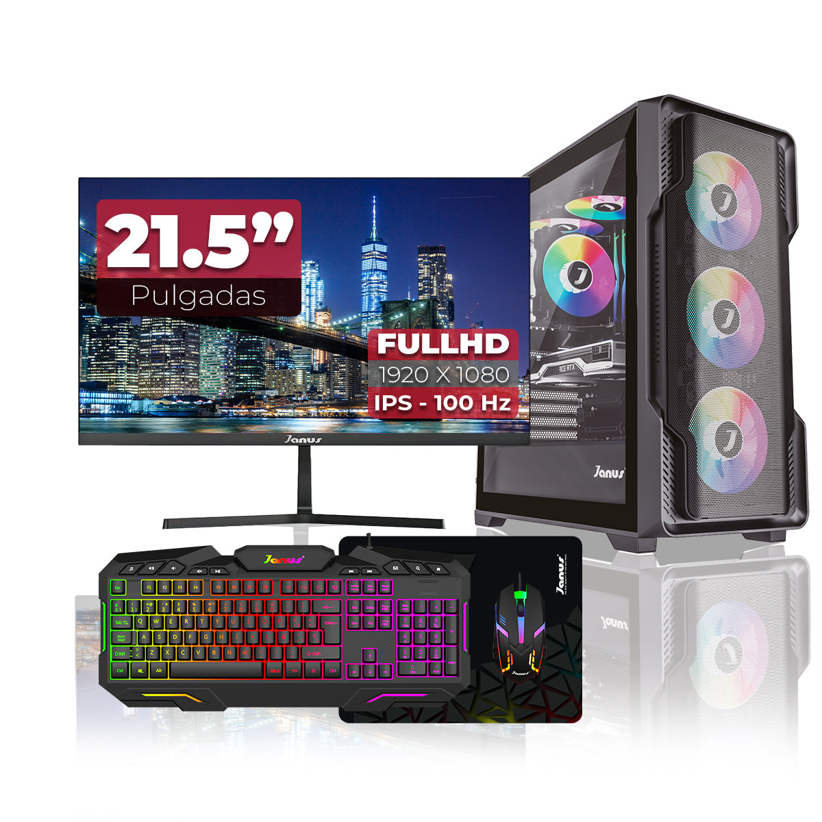 Computador Gamer Janus AMD RYZEN 5 4600G MEMORIA RAM 16GB SSD 512GB M.2   Board A520M-A PRO    FUENTE Janus 350W