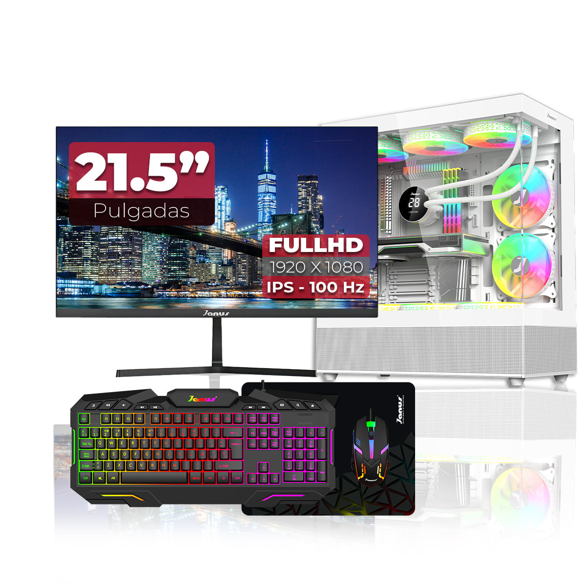 Computador Gamer Janus AMD RYZEN 5 5600GT MEMORIA RAM 16GB RGB SSD 512GB M.2   Board A520M-AC WIFI    FUENTE Janus 400W
