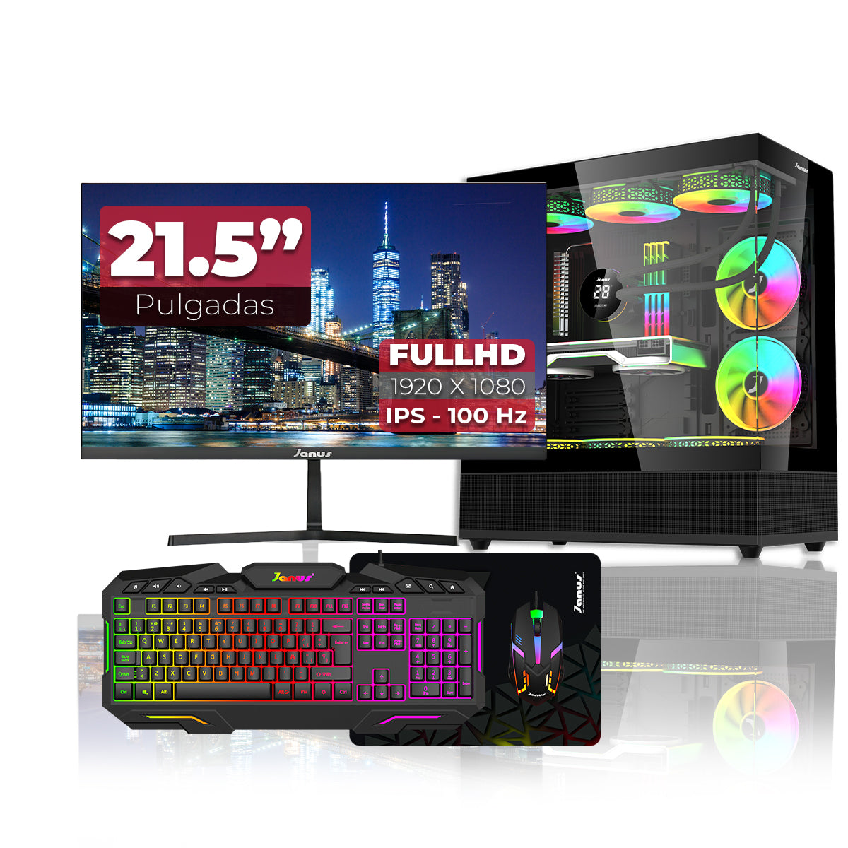 Computador Gamer Janus AMD RYZEN 5 4655G MEMORIA RAM 16GB SSD 512GB M.2   Board A520M    FUENTE Janus 400W