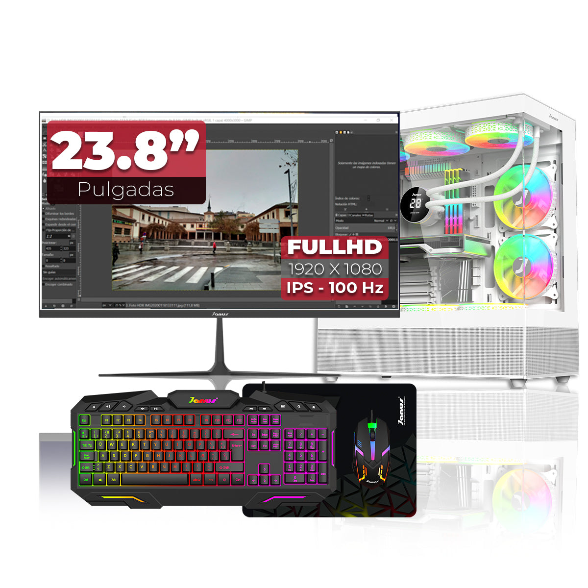 Computador Gamer Janus AMD RYZEN 5 4655G MEMORIA RAM 16GB SSD 512GB M.2   Board A520M-A PRO    FUENTE Janus 400W