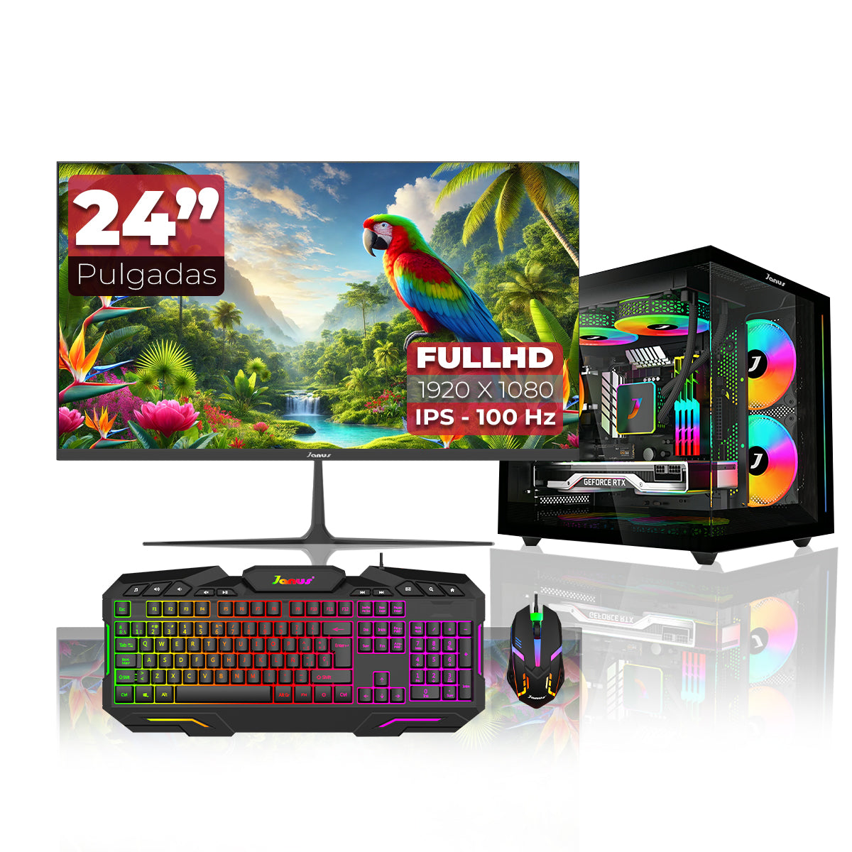 Computador Gamer Janus Amd Ryzen 5 5600Gt Memoria Ram 16Gb Rgb Ssd 512Gb M.2   Board B550M-C Wifi    Fuente Janus 400W