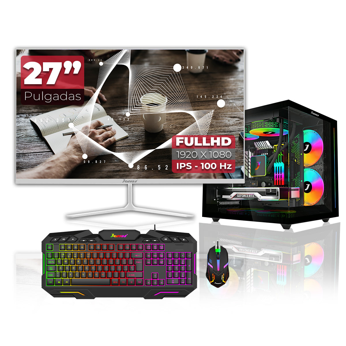 Computador Gamer Janus Amd Ryzen 5 5600Gt Memoria Ram 16Gb Rgb Ssd 512Gb M.2   Board A520M    Fuente Janus 400W