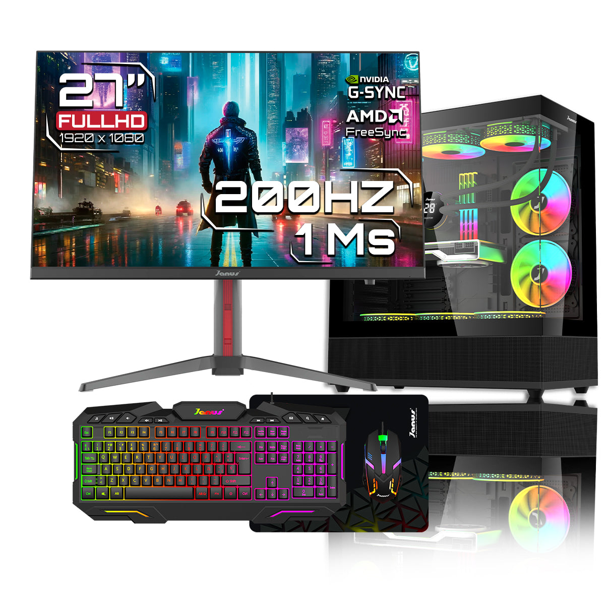Computador Gamer Janus AMD RYZEN 5 4655G MEMORIA RAM 16GB SSD 512GB M.2   Board A520M    FUENTE Janus 400W