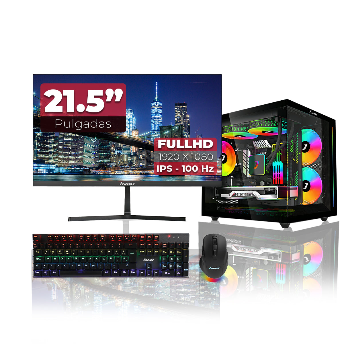 Computador Gamer Janus AMD RYZEN 5 8500G MEMORIA RAM 32GB RGB DDR5 SSD 512GB M.2   Board B850M-X WIFI    FUENTE Janus 850W + 80 BRONZE