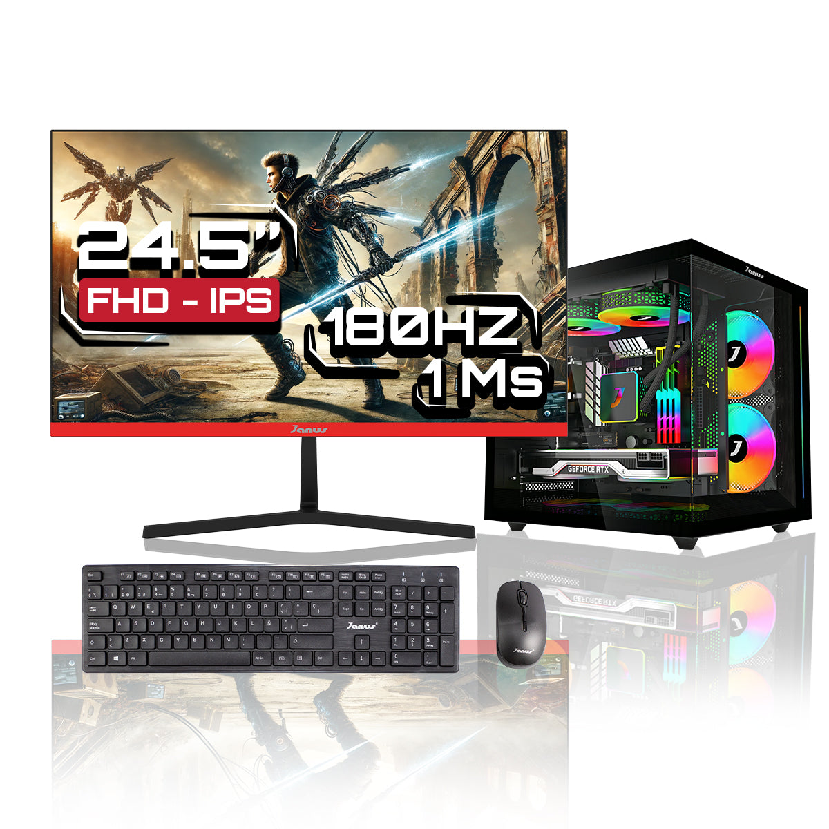 Computador Gamer Janus AMD RYZEN 5 5600GT MEMORIA RAM 16GB RGB SSD 512GB M.2   Board A520M   Disipador ARGB FUENTE Janus 850W + 80 BRONZE