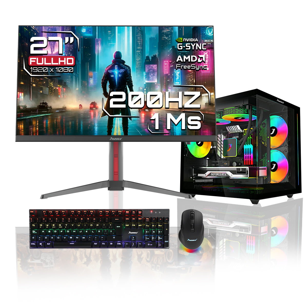 Computador Gamer Janus AMD RYZEN 5 8500G MEMORIA RAM 32GB RGB DDR5 SSD 512GB M.2   Board B850M-X WIFI    FUENTE Janus 850W + 80 BRONZE