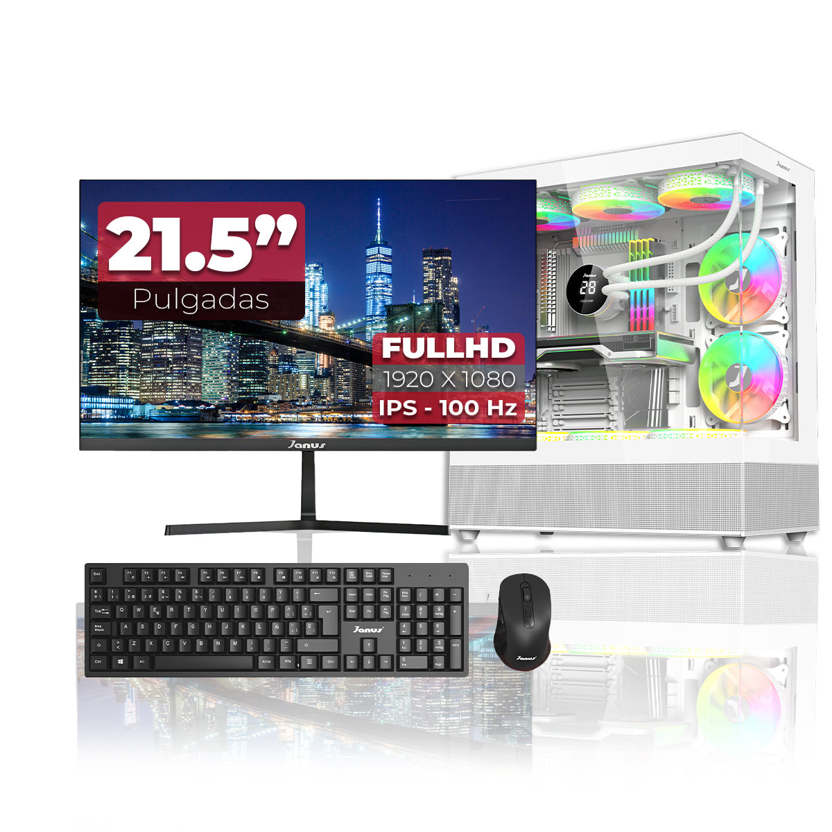 Computador Gamer Janus AMD RYZEN 5 5600GT MEMORIA RAM 16GB RGB SSD 512GB M.2   Board A520M-A PRO   Disipador ARGB FUENTE Janus 650W 80 PLUS BRONZE