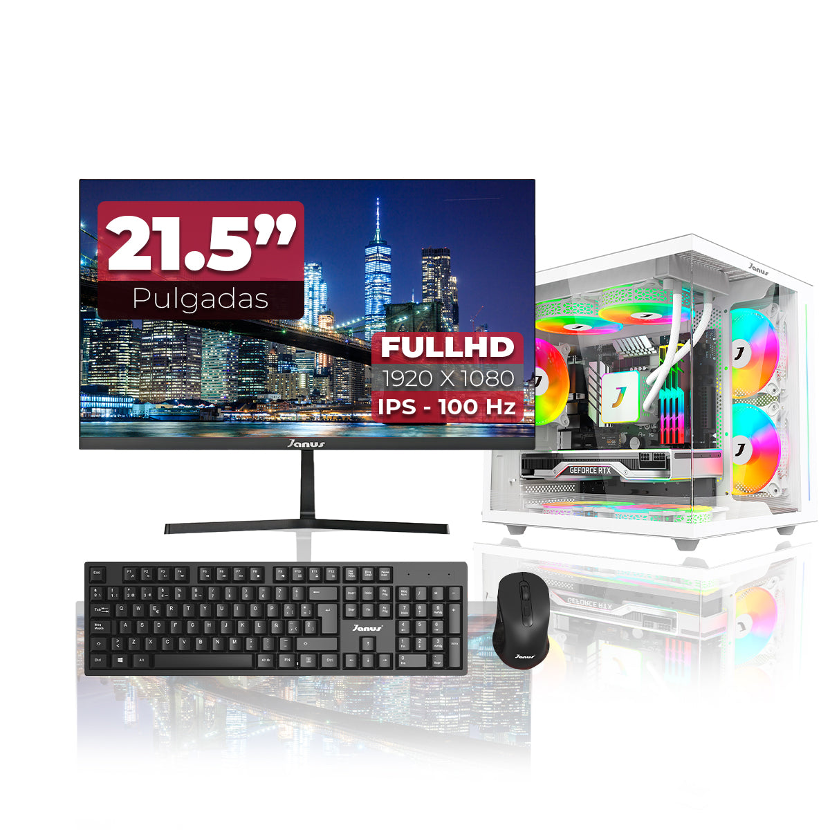Computador Gamer Janus INTEL CORE I7 14700 MEMORIA RAM 16GB RGB DDR5 SSD 512GB M.2   Board B760M-C WIFI    FUENTE Janus 850W + 80 BRONZE