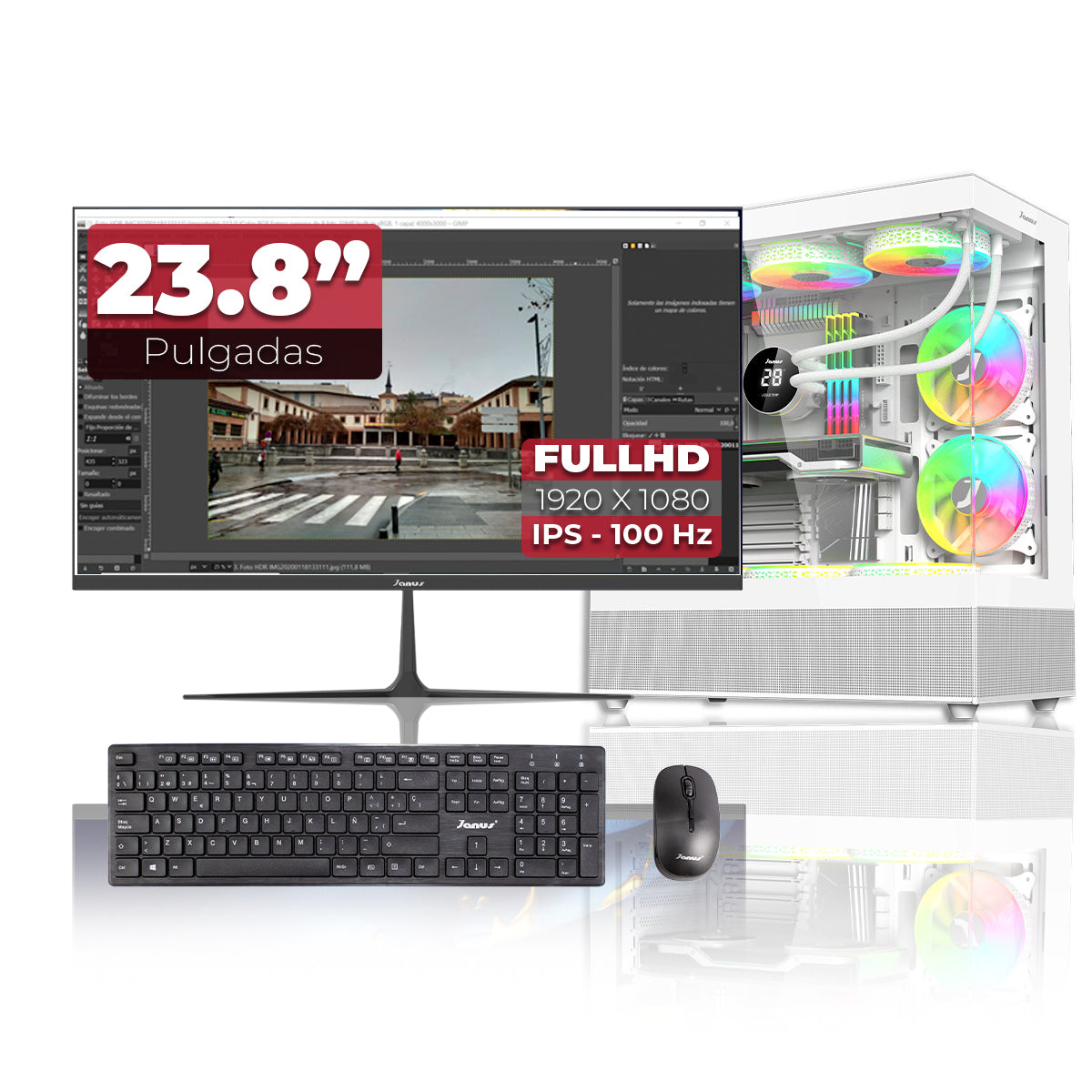 Computador Gamer Janus AMD RYZEN 5 5600GT MEMORIA RAM 16GB RGB SSD 512GB M.2   Board A520M-A PRO   Disipador ARGB FUENTE Janus 650W 80 PLUS BRONZE